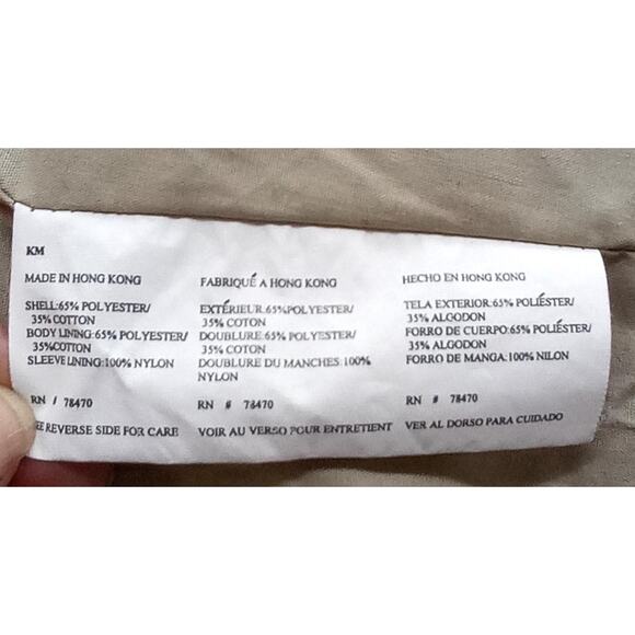 Field & Stream Barn Style Coat Men's Large Beige Canvas Zip & Snap Closure VTG - Picture 9 of 10